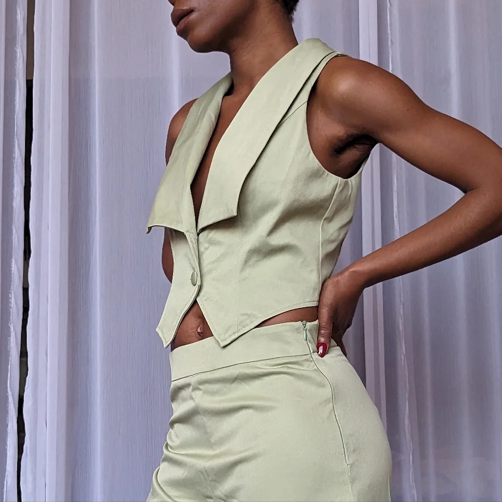 NWT Nasty Gal Mint Sleeveless Waistcoat - Picture 1 of 8